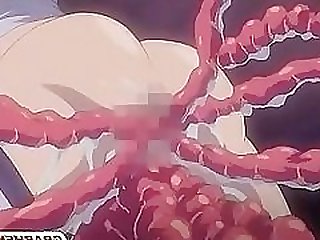 Pregnant hentai coed brutally monster tentacles fucked